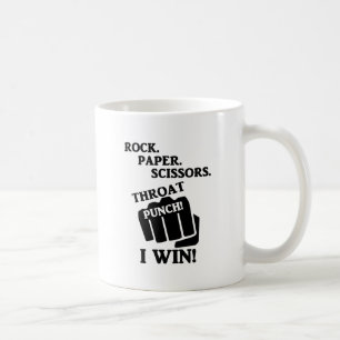 Sten papper, sax, halsstansmaskin! Jag segrar! Kaffemugg