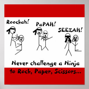 Sten, Papper, sax NINJA! Poster