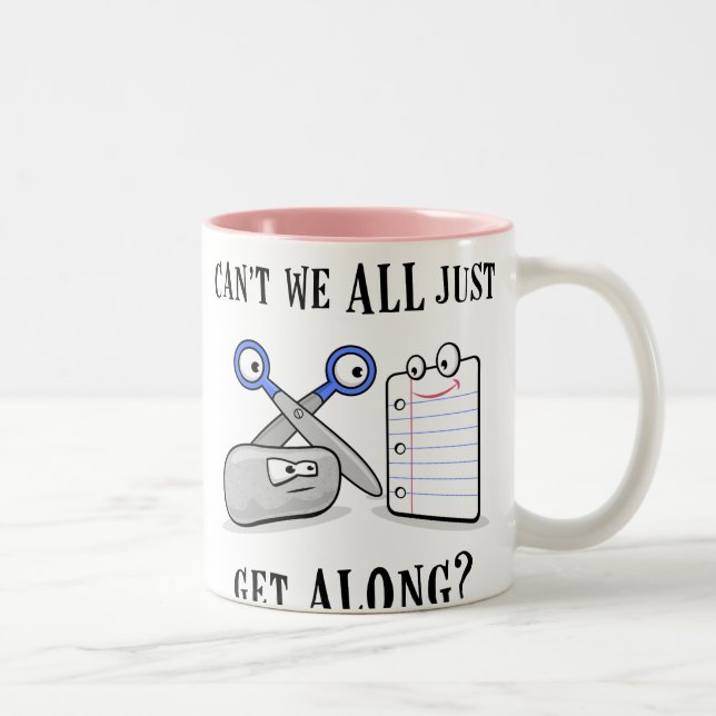 Sten-Papper-Sax Två-Tonad Mugg (Höger)