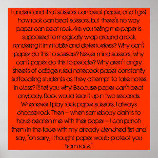 Sten, papper, sten. poster