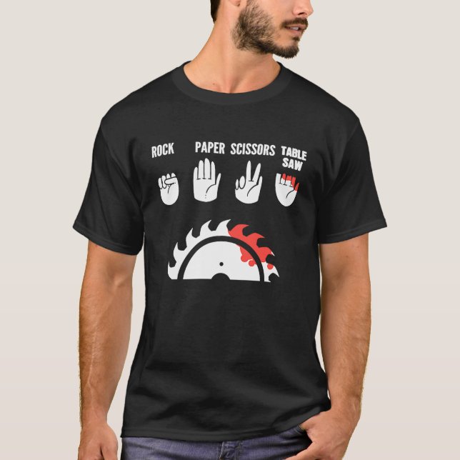 Sten Pappra sax Carpenter och Wood Worker T Shirt (Framsida)