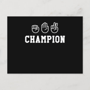 Sten Pappra sax Champion Hand Sign Champ Desig Vykort