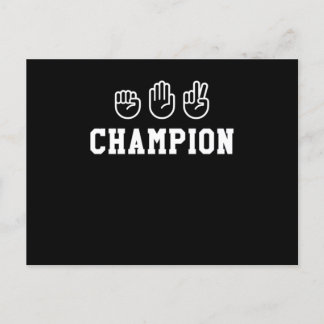 Sten Pappra sax Champion Hand Sign Champ Desig Vykort