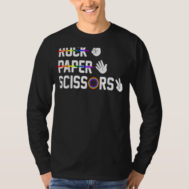 Sten Pappra sax Gay Lesbisk Lgbt Pride T Shirt (Framsida)