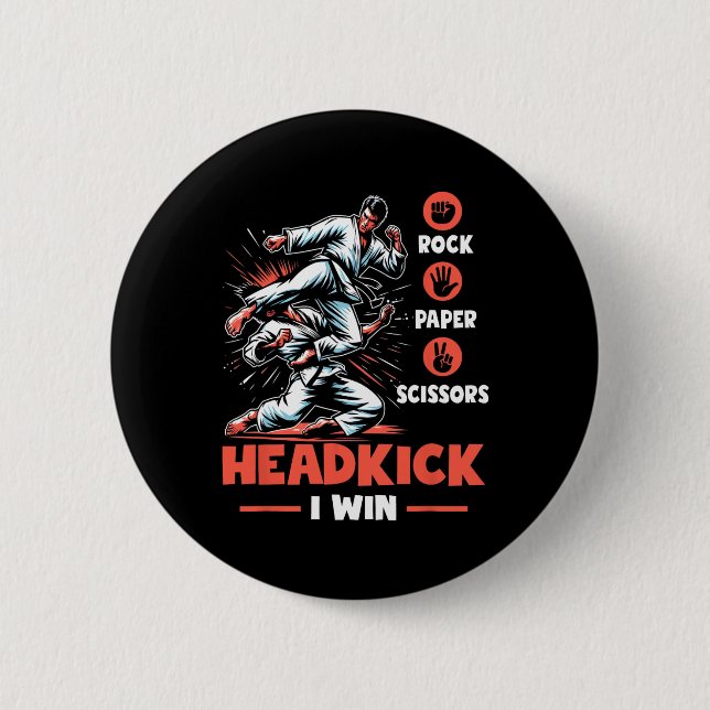 Sten Pappra sax Headkick Win Funny Taekwondo K Knapp (Framsida)