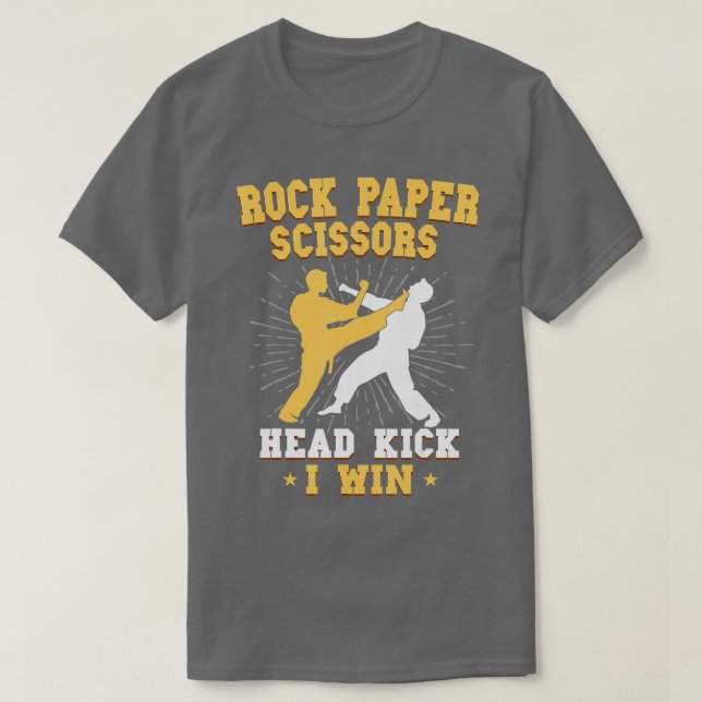 Sten Pappra sax Kick I Win Taekwondo Mart T Shirt (Design framsida)