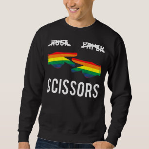 Sten Pappra sax Lesbisk Pride Rainbow Lgbt Lång Ärmad Tröja