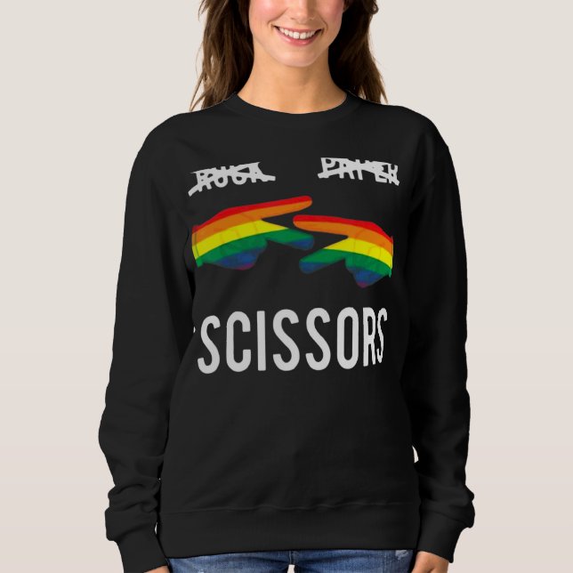 Sten Pappra sax Lesbisk Pride Rainbow Lgbt T Shirt (Framsida)