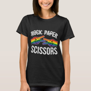 Sten-Pappra-sax-Lesbisk-regnbåge T Shirt