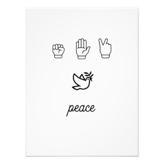 Sten Pappra sax Peace Fototryck