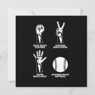 Sten Pappra sax Softball Pitcher Catcher Gift Inbjudningar