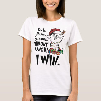 Sten Pappra sax Throat Slår I Win Cat Christm T Shirt