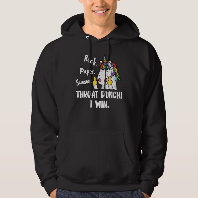 Sten Pappra sax Throat Slår I Win Funny Unico Hoodie (Framsida)