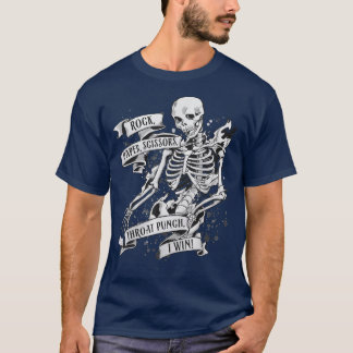 Sten Pappra sax Throat Slår I Win Skeleton T Shirt