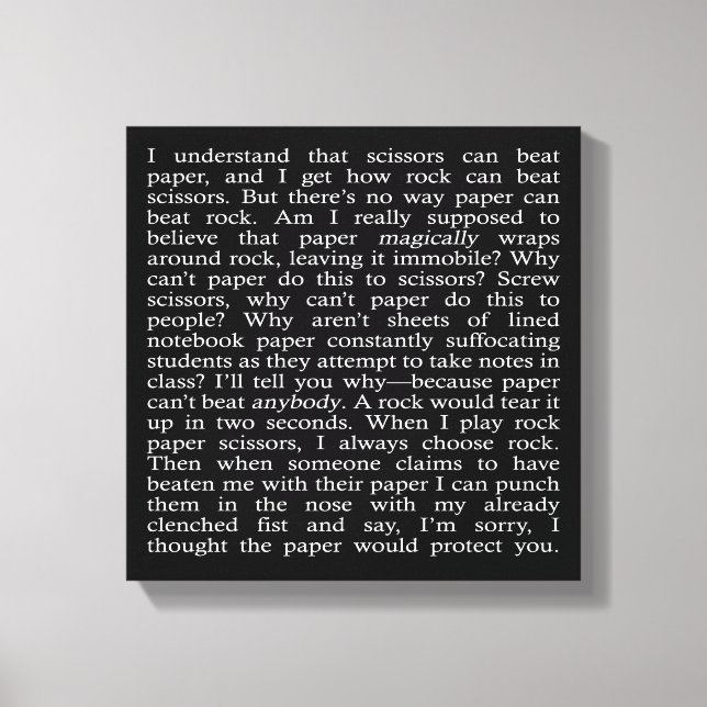 Sten, pappra, saxar canvastryck (Framsida)