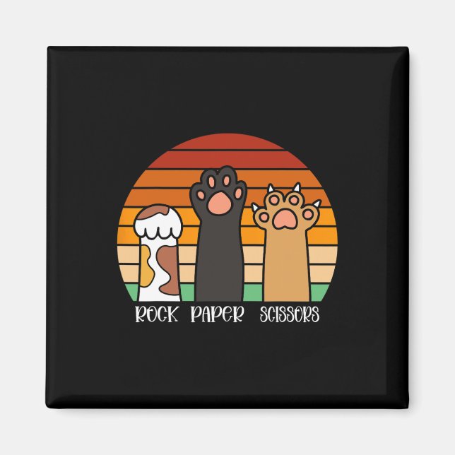 Sten Pappra saxar Game Kitten Älskare Animal Tassa Magnet (Framsidan)