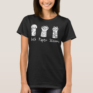 Sten Pappra saxar Hand Game Cat Tassar Cat Lover T Shirt