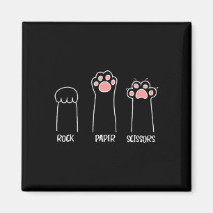 Sten Pappra saxar Hand Game Cute Tass Funny Cat Magnet