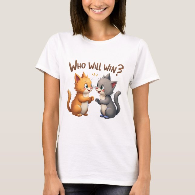 Sten Pappra saxar Hand Game Cute Tass Funny Cat T Shirt (Framsida)