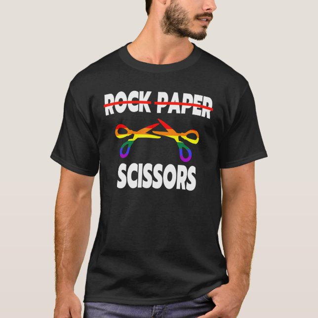 Sten Pappra saxar Lesbisk Pride Rainbow LGBT Rolig T Shirt (Framsida)