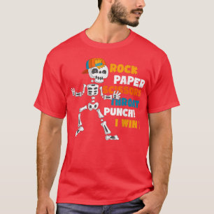 Sten pappra saxar slår att jag vinner Skeleton r i T Shirt