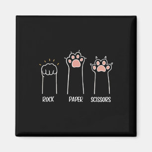 Sten Pappra saxar Tass Cute Cat Animal Game Magnet