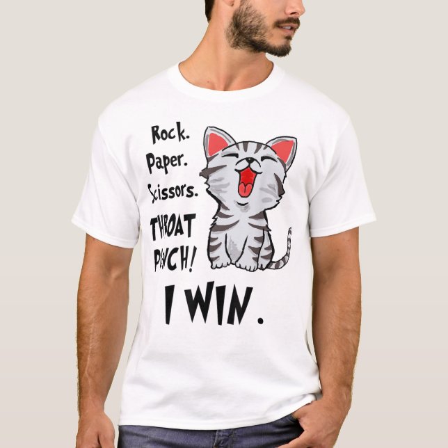 Sten Pappra saxar Throat Slår I Win Cat F T Shirt (Framsida)
