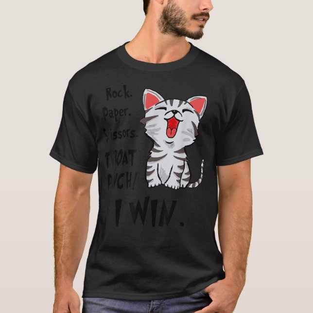 Sten Pappra saxar Throat Slår I Win Cat F T Shirt (Framsida)