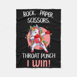 Sten Pappra saxar Throat Slår I Win Unicorn Box Fleecefilt