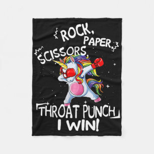 Sten Pappra saxar Throat Slår I Win Unicorn Box Fleecefilt