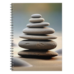 Sten Pebble Sand Tranquil fredlig Anteckningsbok