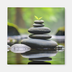 Sten Pebble Vatten Tranquil fredlig Magnet