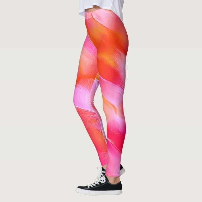 Sten polerat i rosa och orange leggings (Vänster)