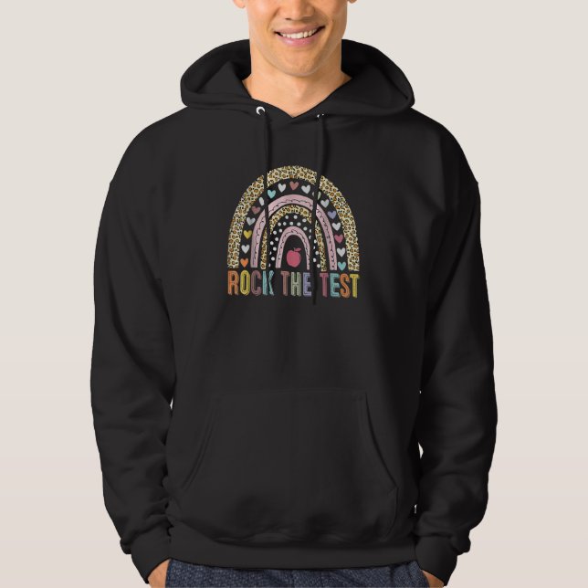 Sten provningsdagars testdag för regnbåge hoodie (Framsida)