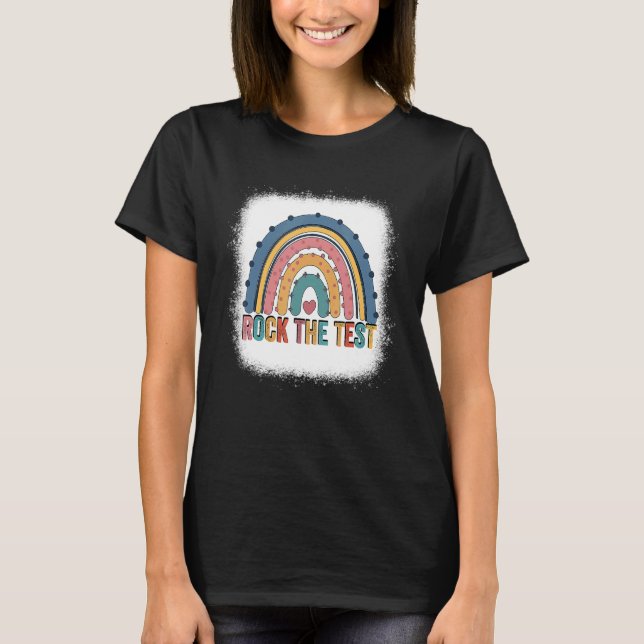 Sten provningsdagars testdag för regnbåge t shirt (Framsida)