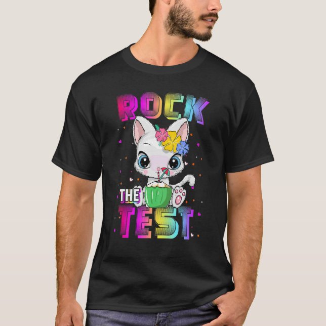 Sten provningsdagars testdag för regnbåge t shirt (Framsida)