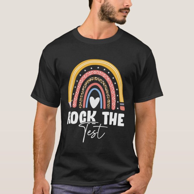Sten provningsdagars testdag för regnbåge t shirt (Framsida)