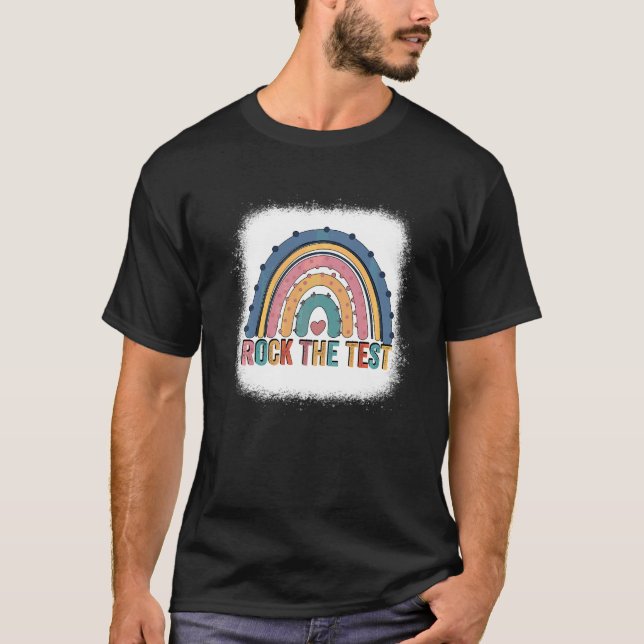Sten provningsdagars testdag för regnbåge t shirt (Framsida)