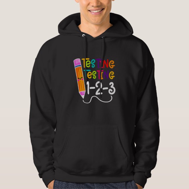 Sten: Provningsdagslärare på testdagen Hoodie (Framsida)