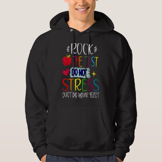 Sten: Provningsdagslärare på testdagen Hoodie (Framsida)