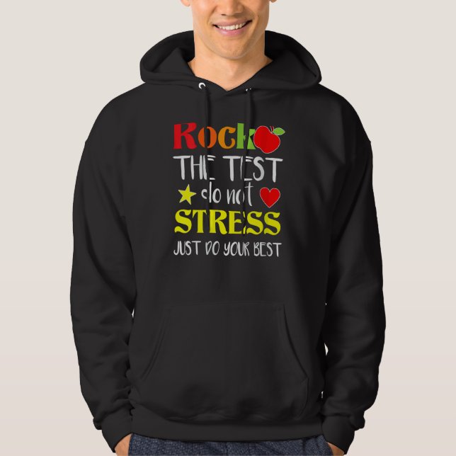 Sten: Provningsdagslärare på testdagen Hoodie (Framsida)