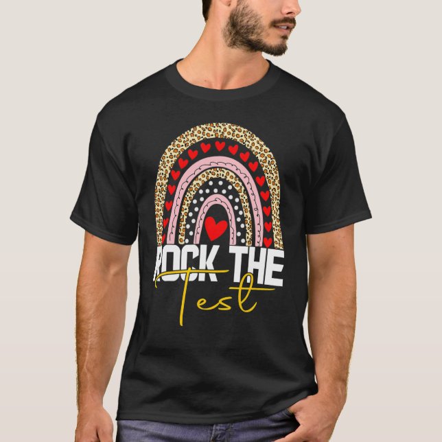 sten provningsdagslärarens provningsdag för regnbå t shirt (Framsida)