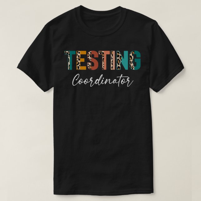 Sten provningskoordinatorn för testning av testdag t shirt (Design framsida)