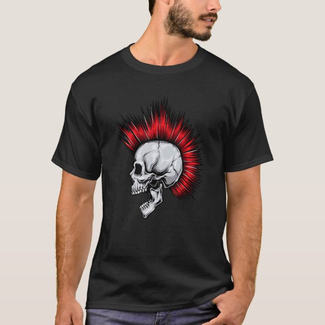 Sten Punk Skull T Shirt (Framsida)