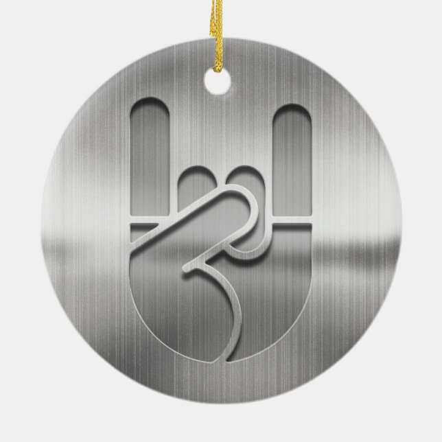 Sten räcker stålsätter julgransprydnad keramik (Baksidan)