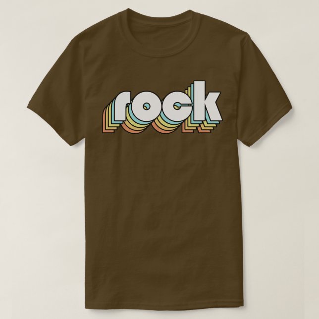 Sten Retro Regbow Typography Faded Stil T Shirt (Design framsida)