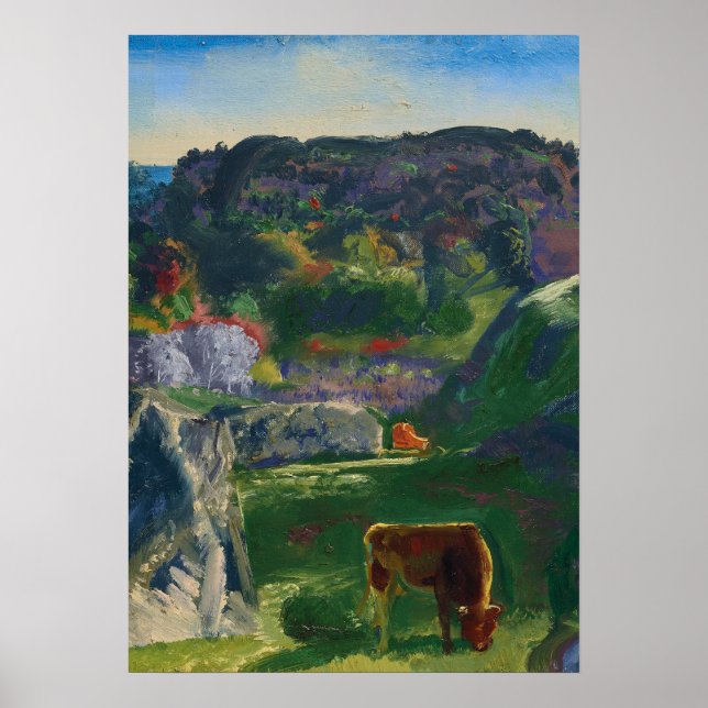 Sten Ridge Farm av George Bellows Poster (Framsidan)