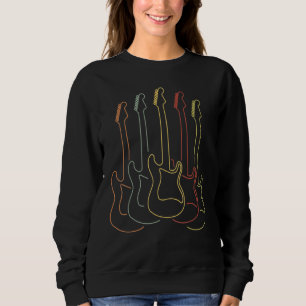 Sten Rock N Roll Guitar Retro Multifärgad T Shirt