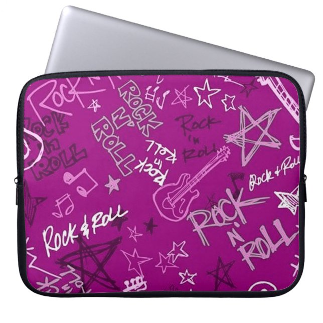 STEN & ROCKSTJÄRNA ROSA LAPTOP SLEEVE (Framsidan)