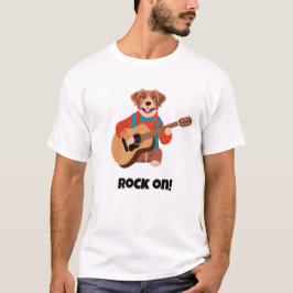 sten! Rolig hund/musik T Shirt